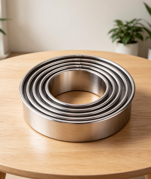 Gradient Round Stainless Steel Donut Cookie Molds